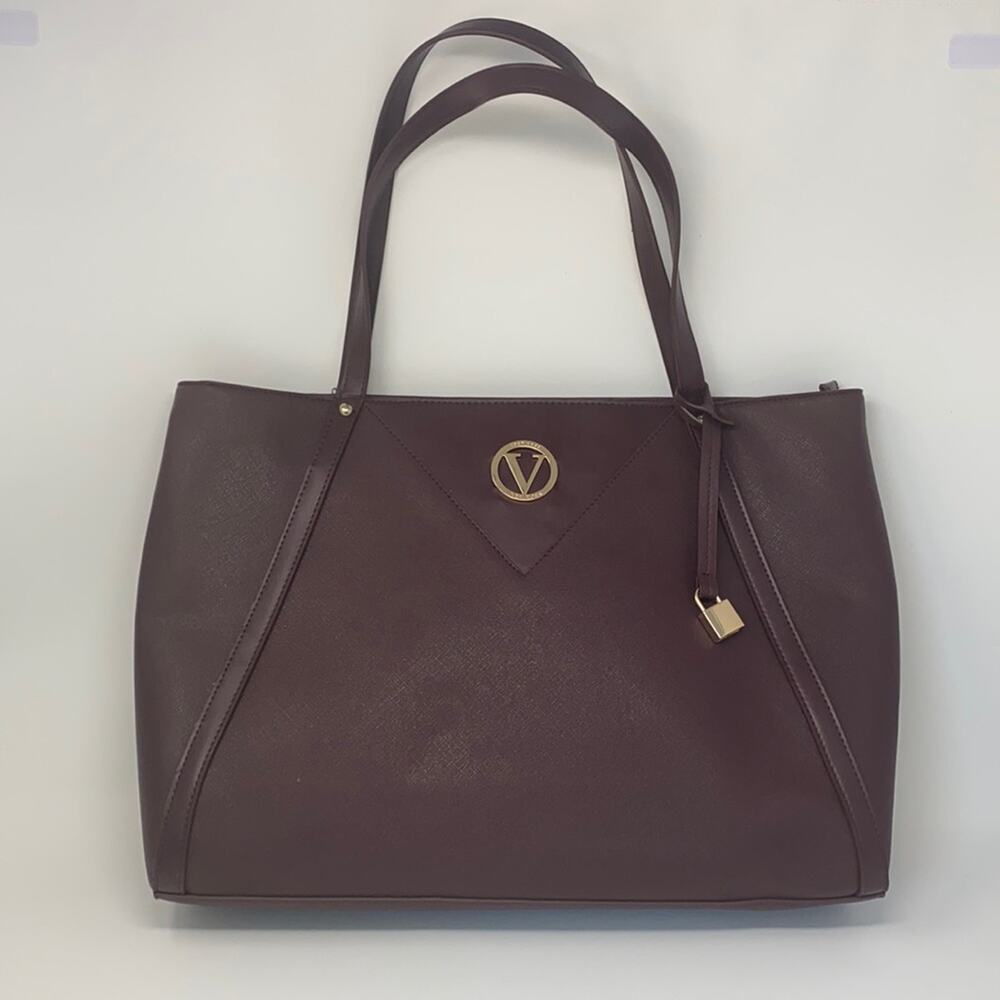 Joan Vass Marcella Brown Tote Bag